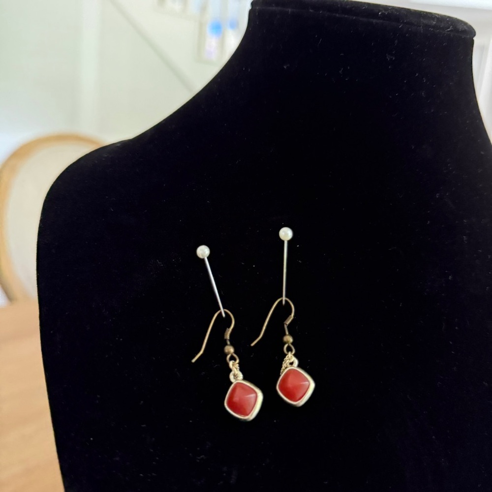 Red Dangle Earrings